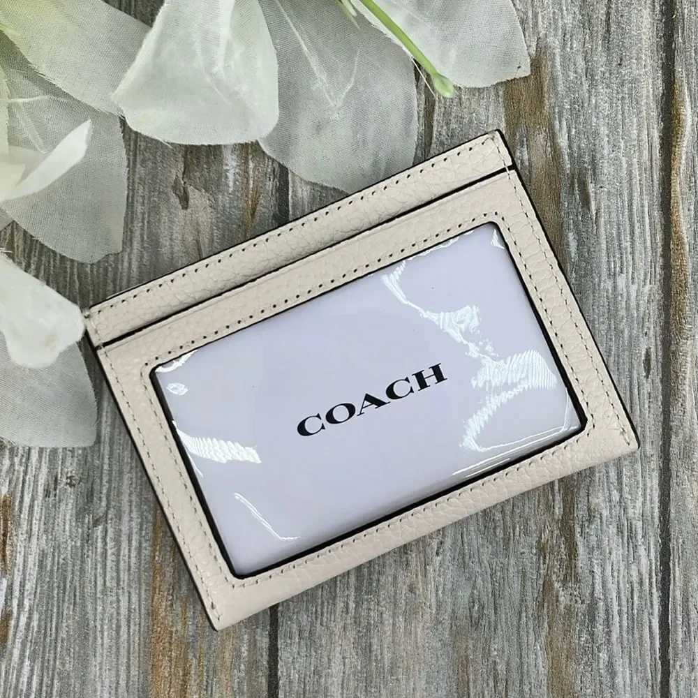 Coach Slim Id Card Case With Strawberry Graphic Wallet Bag Purse